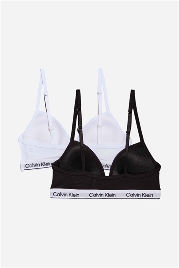 Calvin Klein 2pk Triangel BH - Vit / Svart